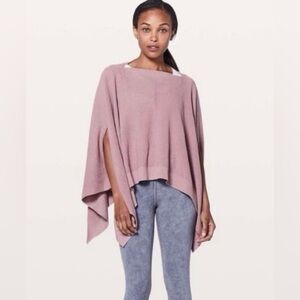 Lululemon forward flow cape poncho mauve pink